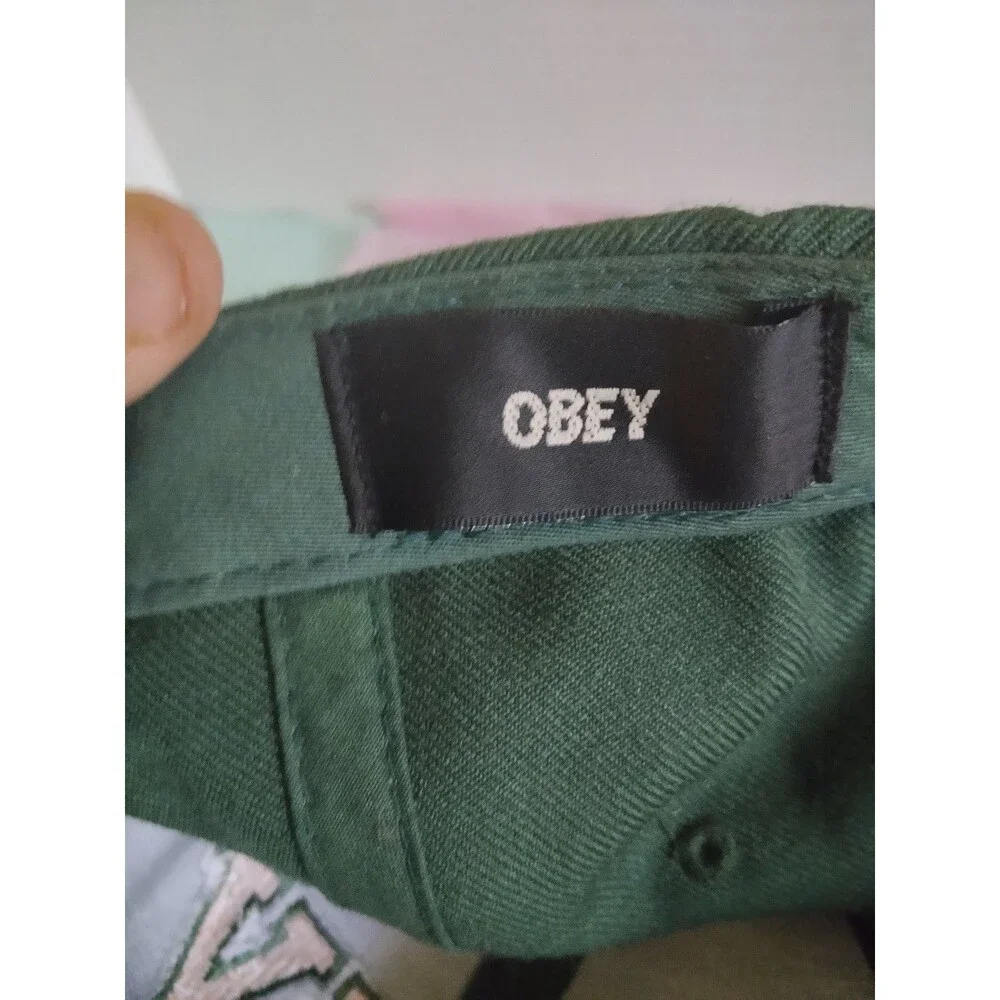 OBEY World Wide Propaganda Snapback Hat Orange&Green
